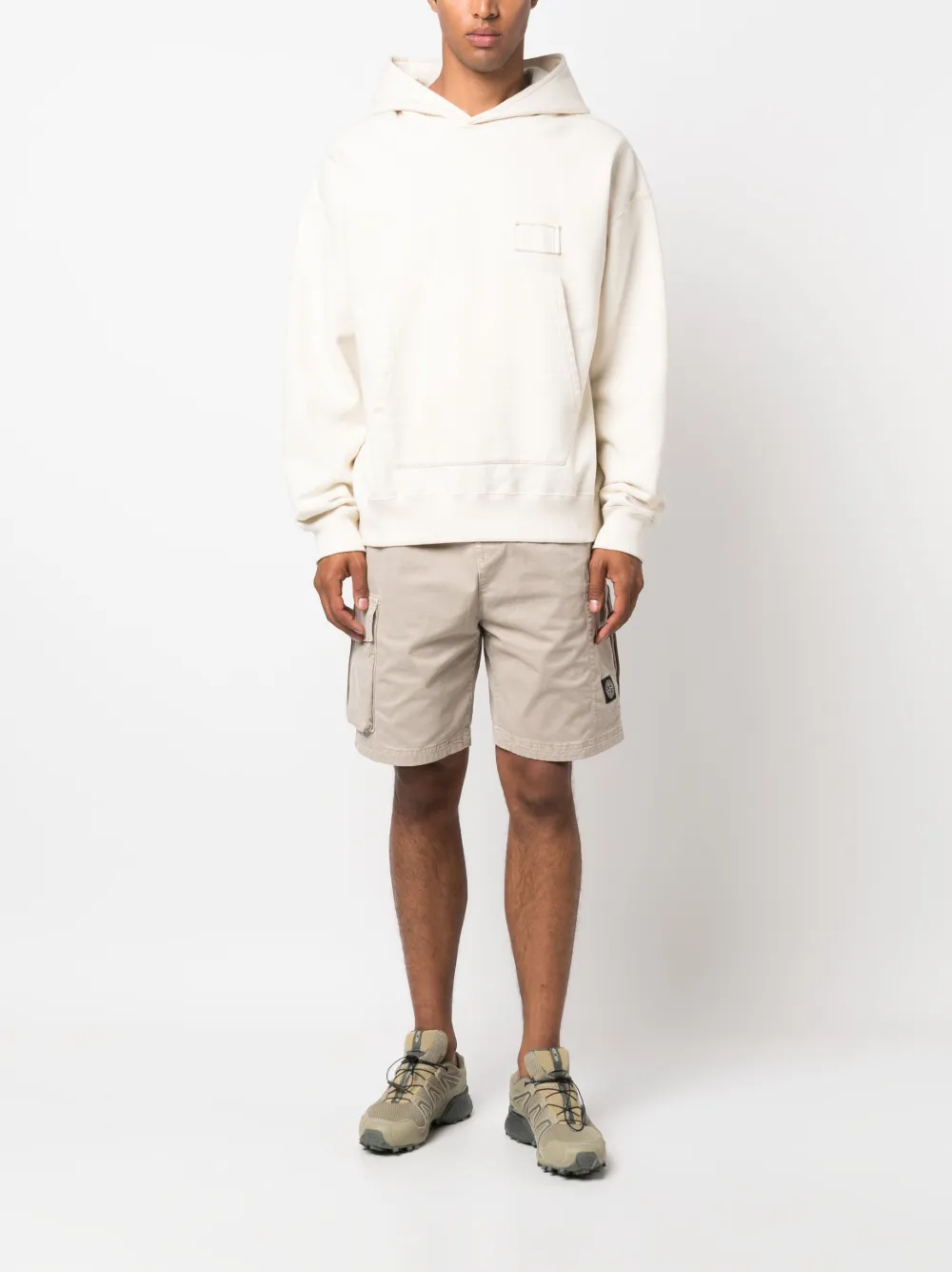 Stone Island Compass-motif Bermuda shorts - Beige