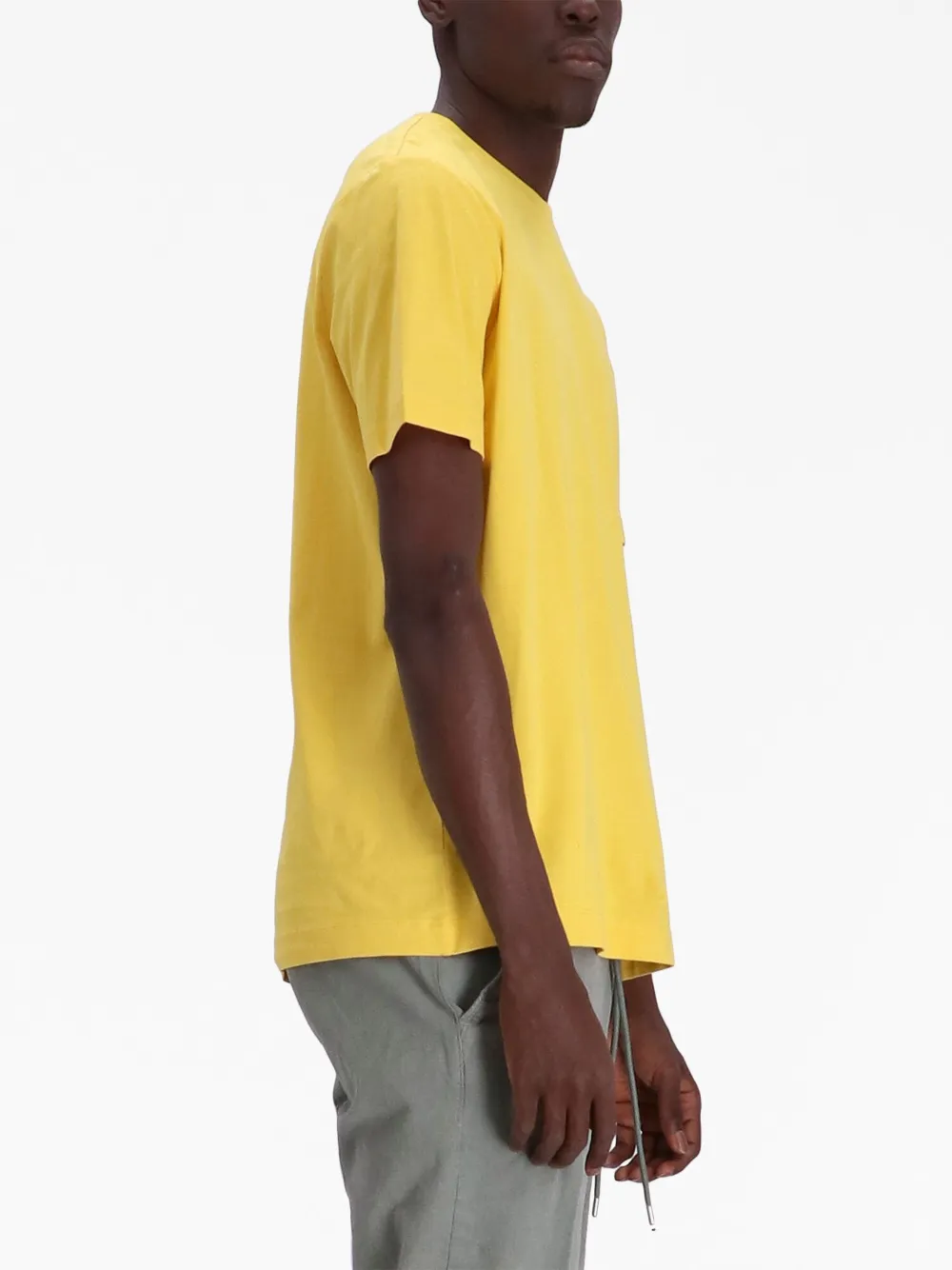 BOSS T-shirt met logo-reliëf - Geel