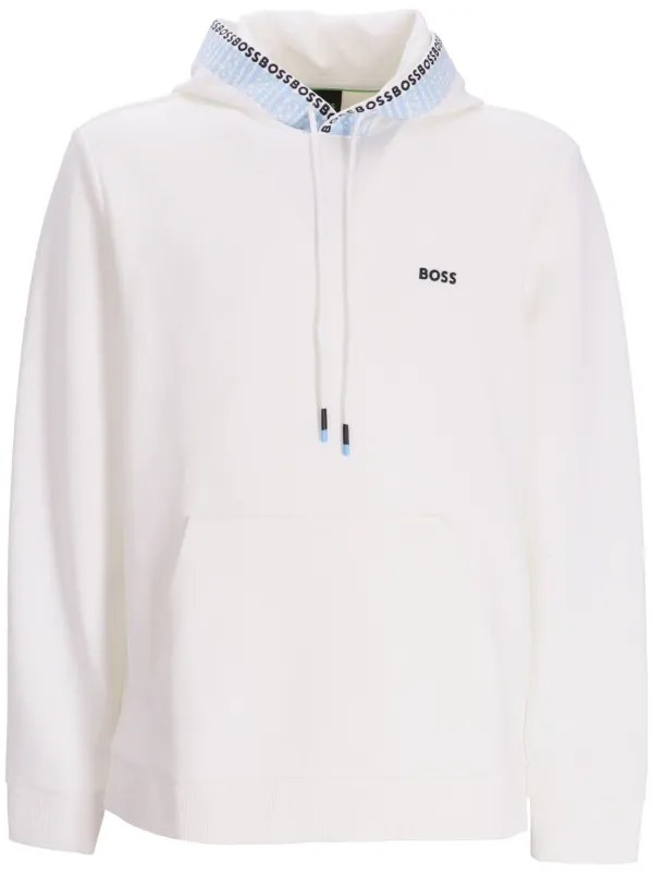 Boss best sale hoodie white