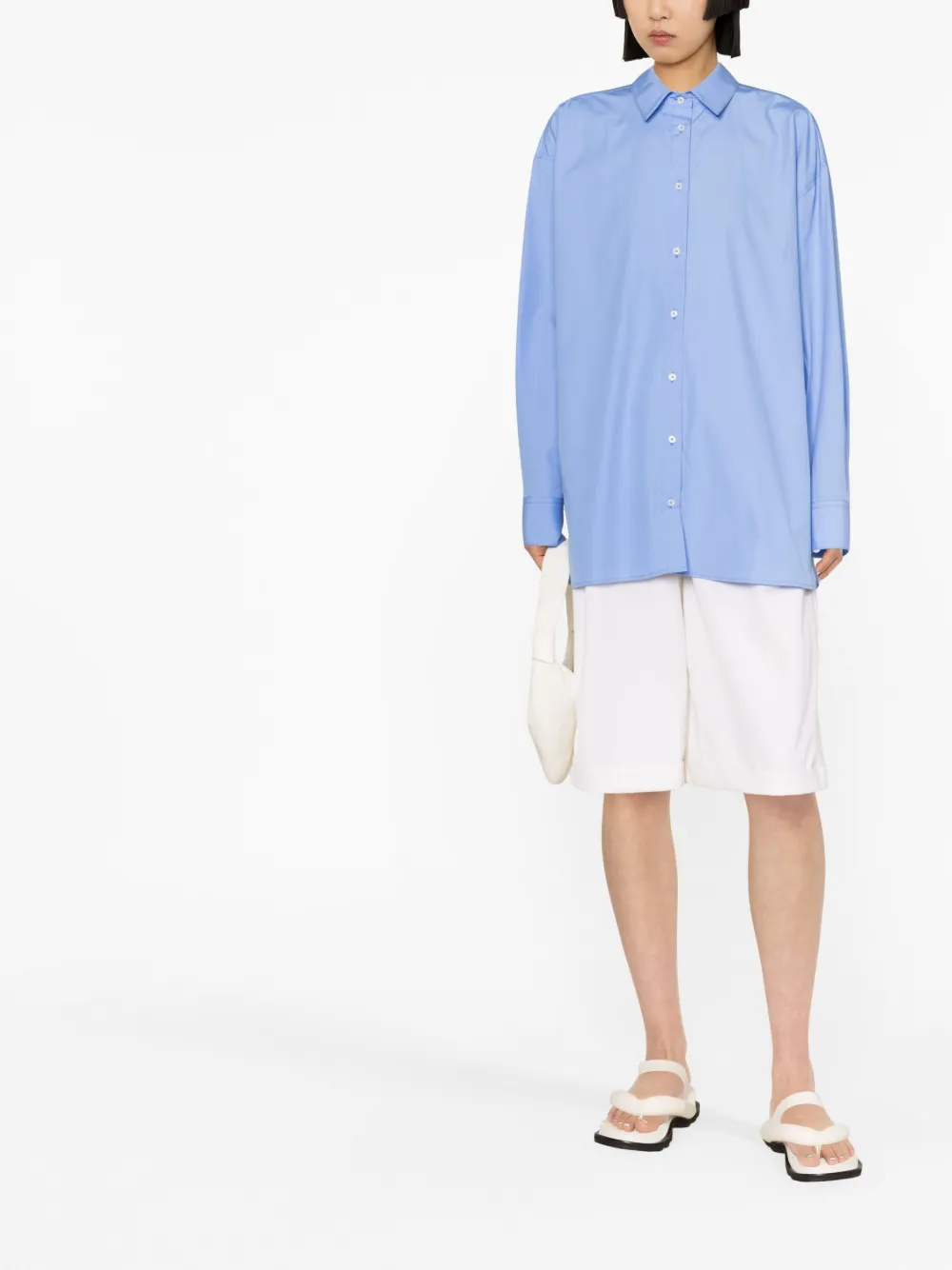 Loulou Studio Espanto poplin shirt - Blauw
