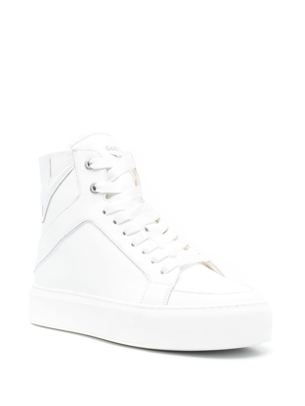 Shop Zadig & Voltaire Tonal High-top Sneakers In White