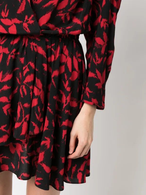 Zadig&Voltaire Rogers leaf-print Minidress | Black | FARFETCH