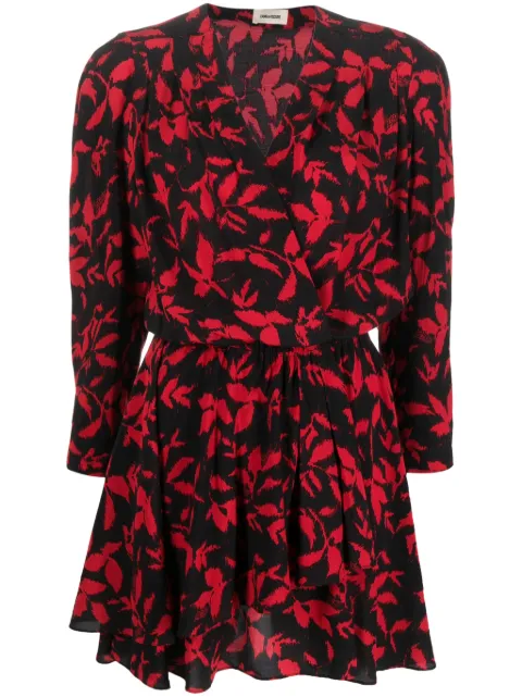 Zadig&Voltaire Rogers leaf-print minidress WWDR01300 - 0