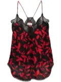 Zadig&Voltaire Christy leaf-print tank top - Black