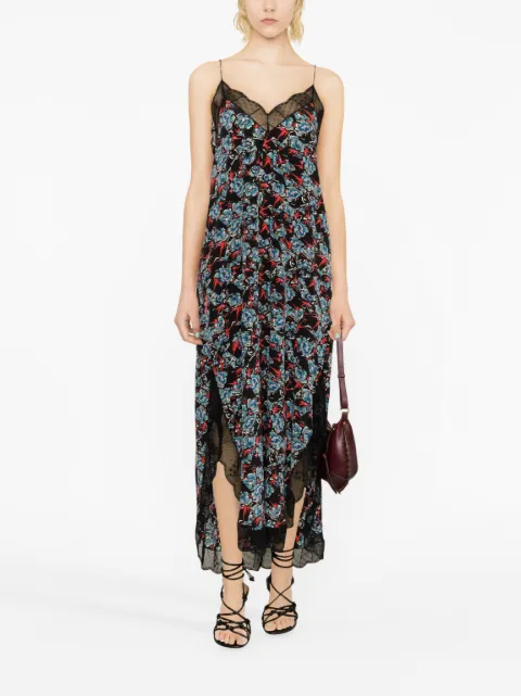 Zadig&Voltaire Risty floral-print silk slip dress WWDR01266 - 1