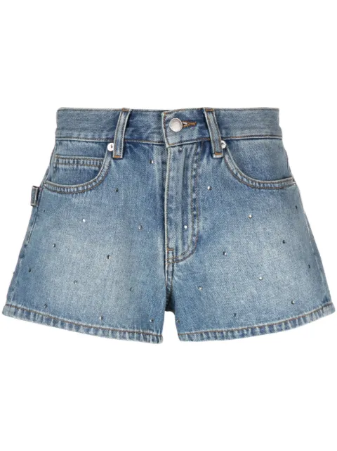 Zadig&Voltaire rhinestone-embellished denim shorts