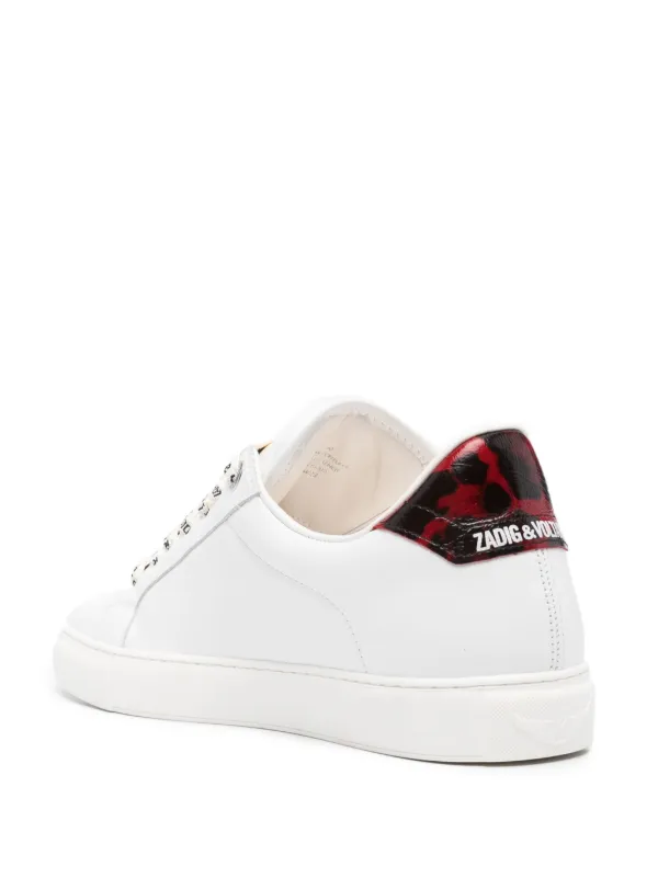 Zadig Voltaire La Flash Leather Sneakers White FARFETCH CA