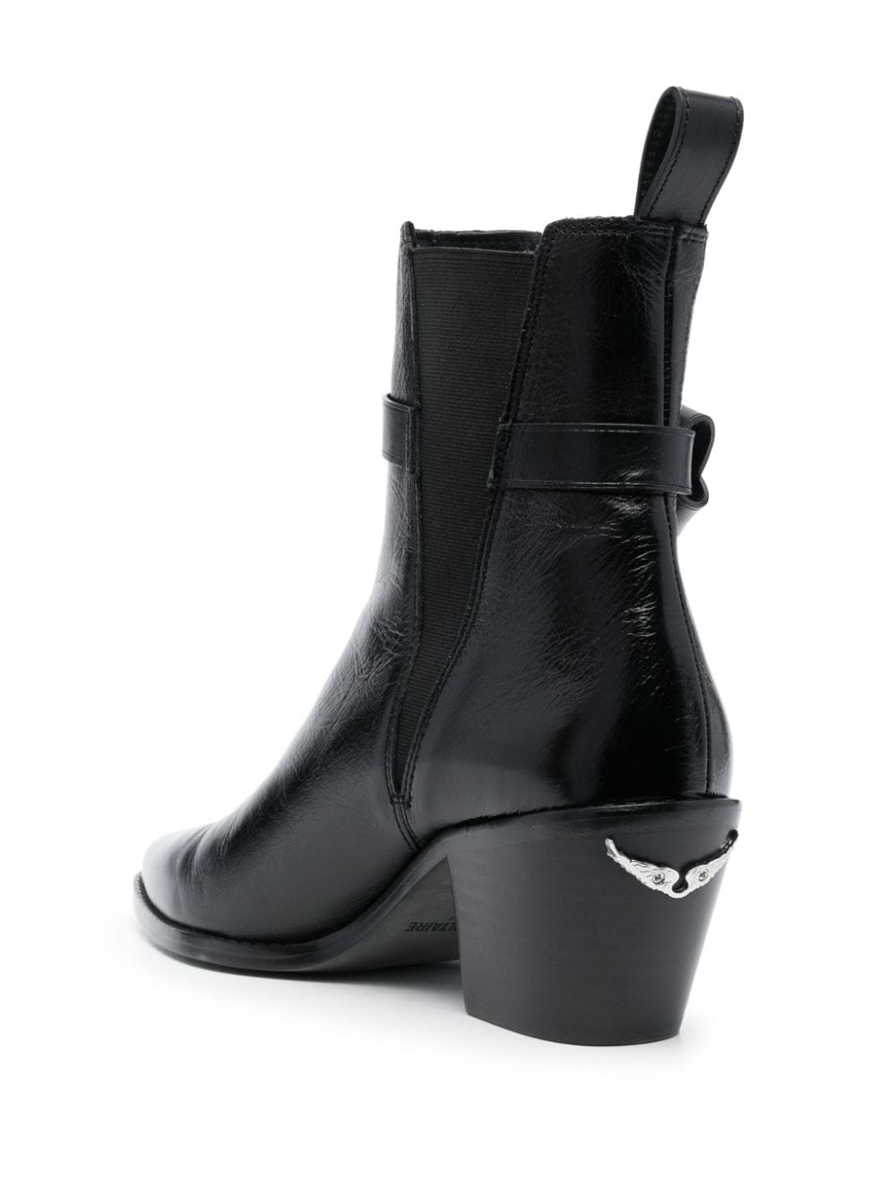 Shop Zadig & Voltaire Tyler Cecilia 65mm Leather Boots In Schwarz