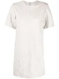 Zadig&Voltaire Riddy crinkled leather minidress - Neutrals