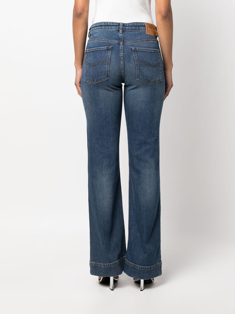 Shop Zadig & Voltaire Flared Cotton Jeans In Blue