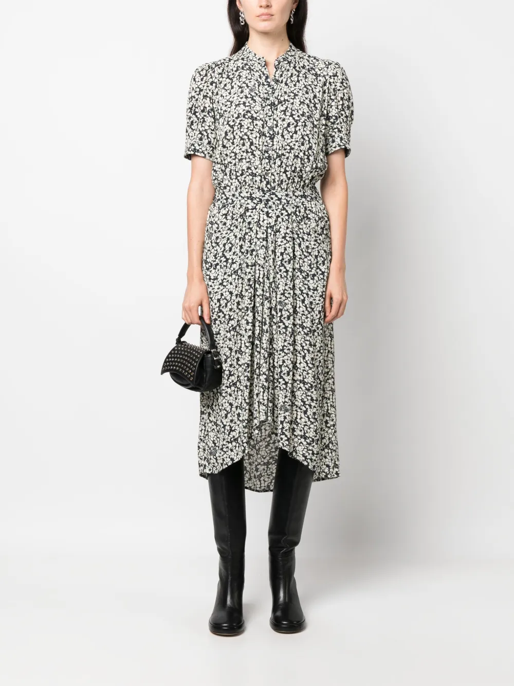 Zadig&Voltaire Midi-jurk met bloemenprint - Blauw
