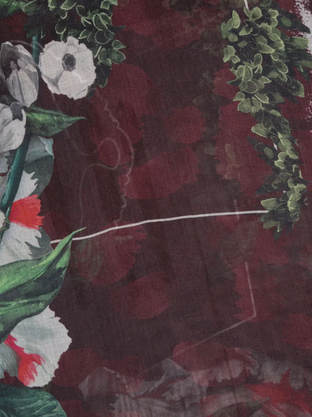 Zadig&Voltaire Kerry Wild floral-print scarf - Paars