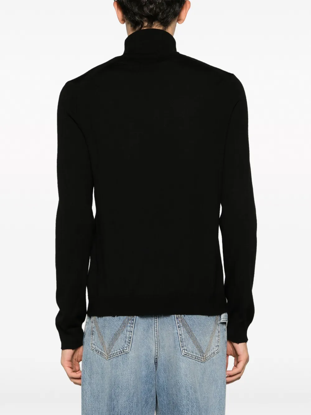 Shop Zadig & Voltaire Bobby Fine-ribbed Raw-cut Jumper In Black