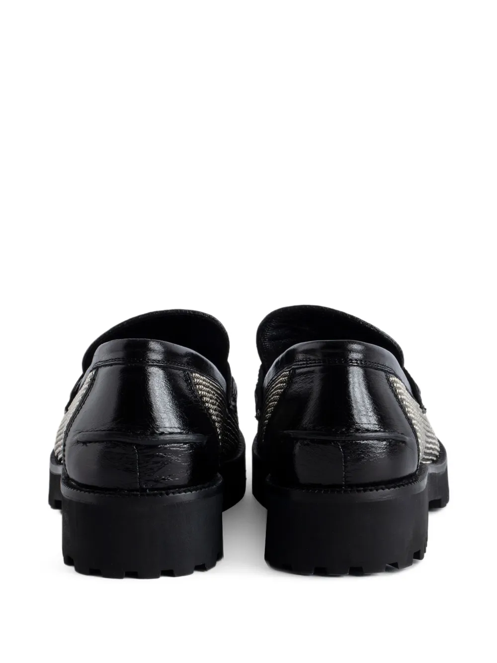 Zadig & Voltaire Studded Patent-leather Loafers In Multi