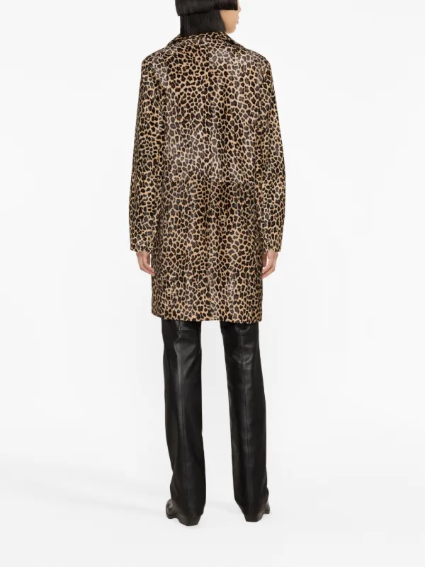 Zadig Voltaire leopard print Calf Hair Coat Neutrals FARFETCH SG