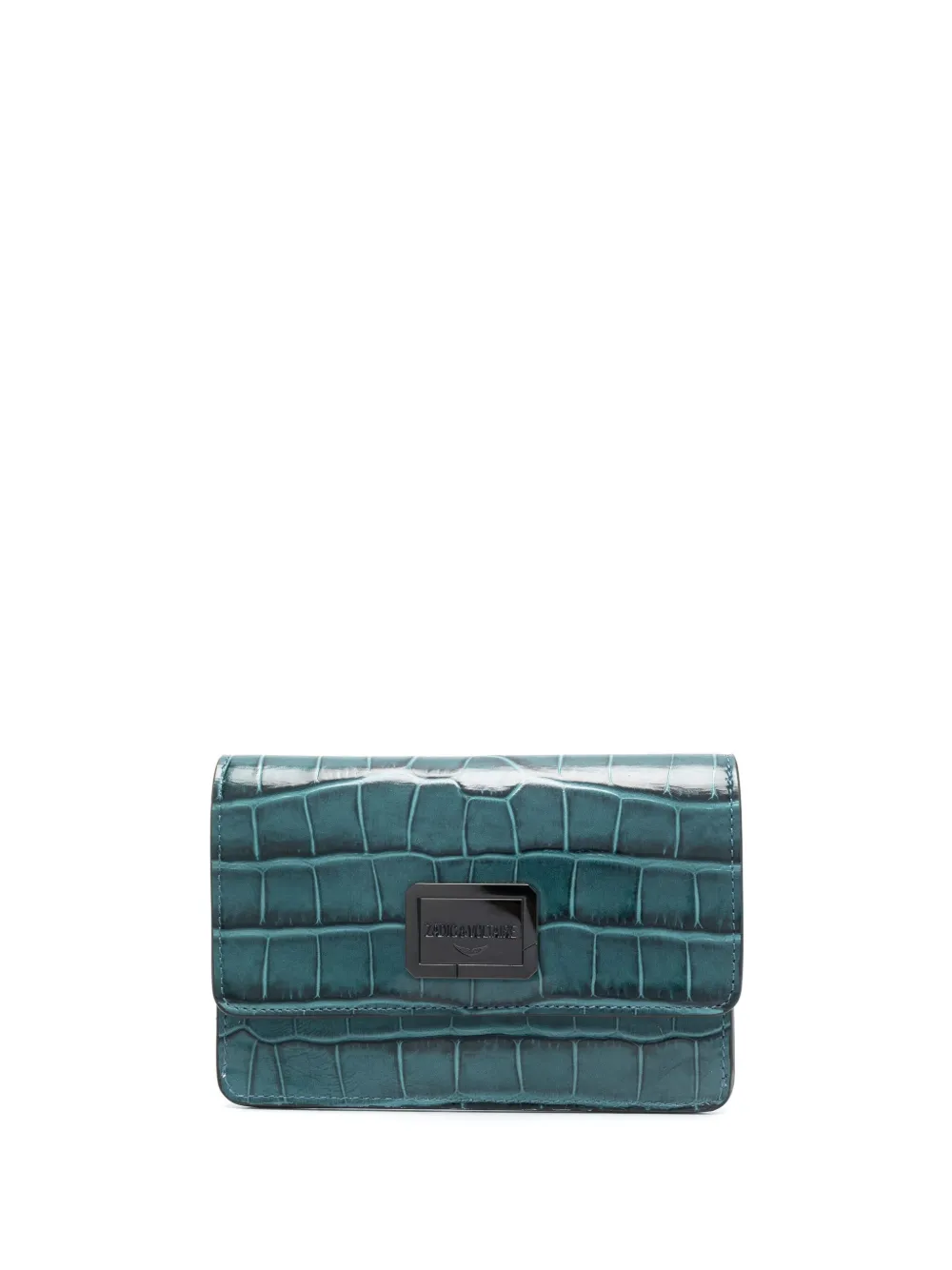 Zadig&Voltaire Le Cecilia crocodile-effect cardholder | Blue | Image 1