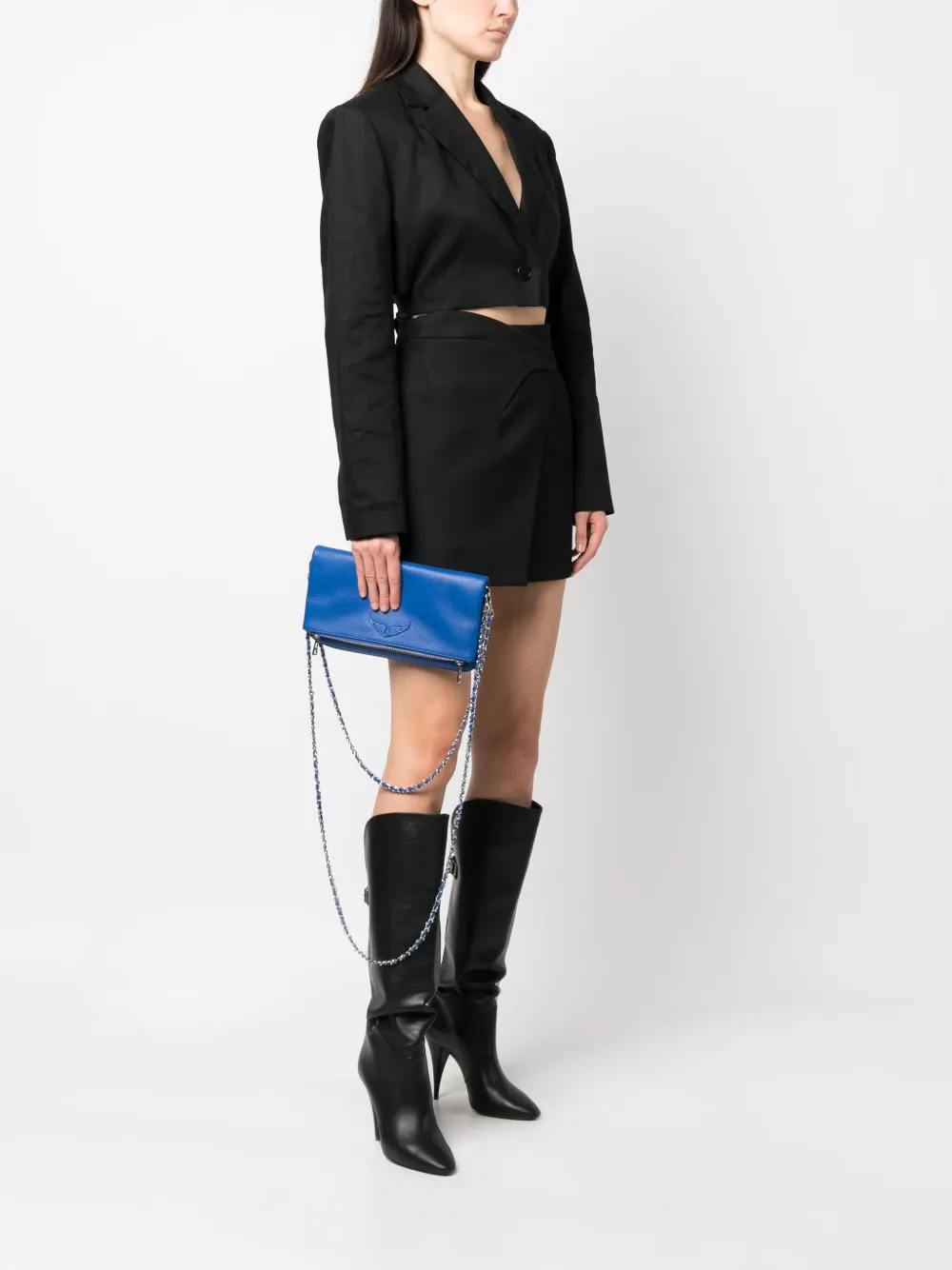 Zadig&Voltaire Rock leather crossbody bag - Blauw