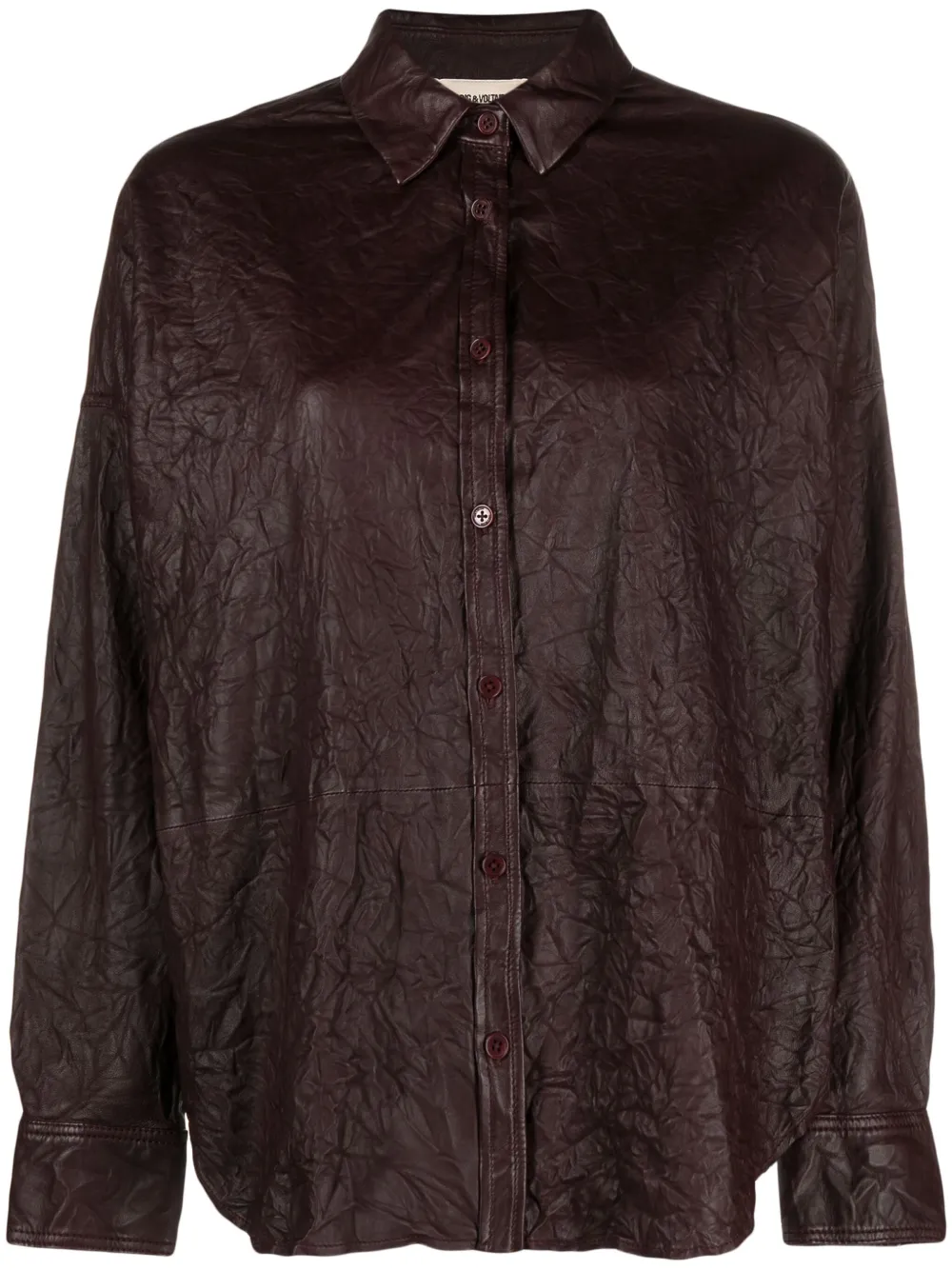 Zadig&Voltaire Leren blouse Bruin