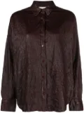 Zadig&Voltaire Tamara crinkled leather shirt - Brown