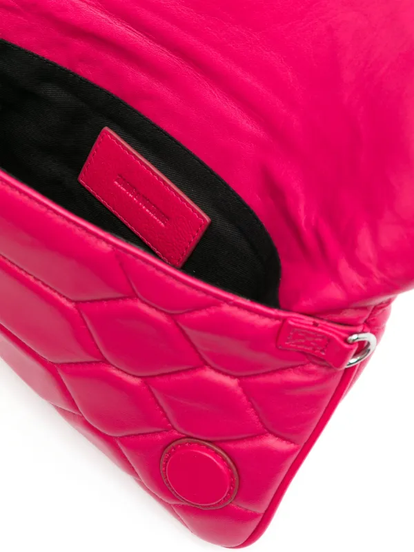 Quilted Pink Large Crossbody Bag