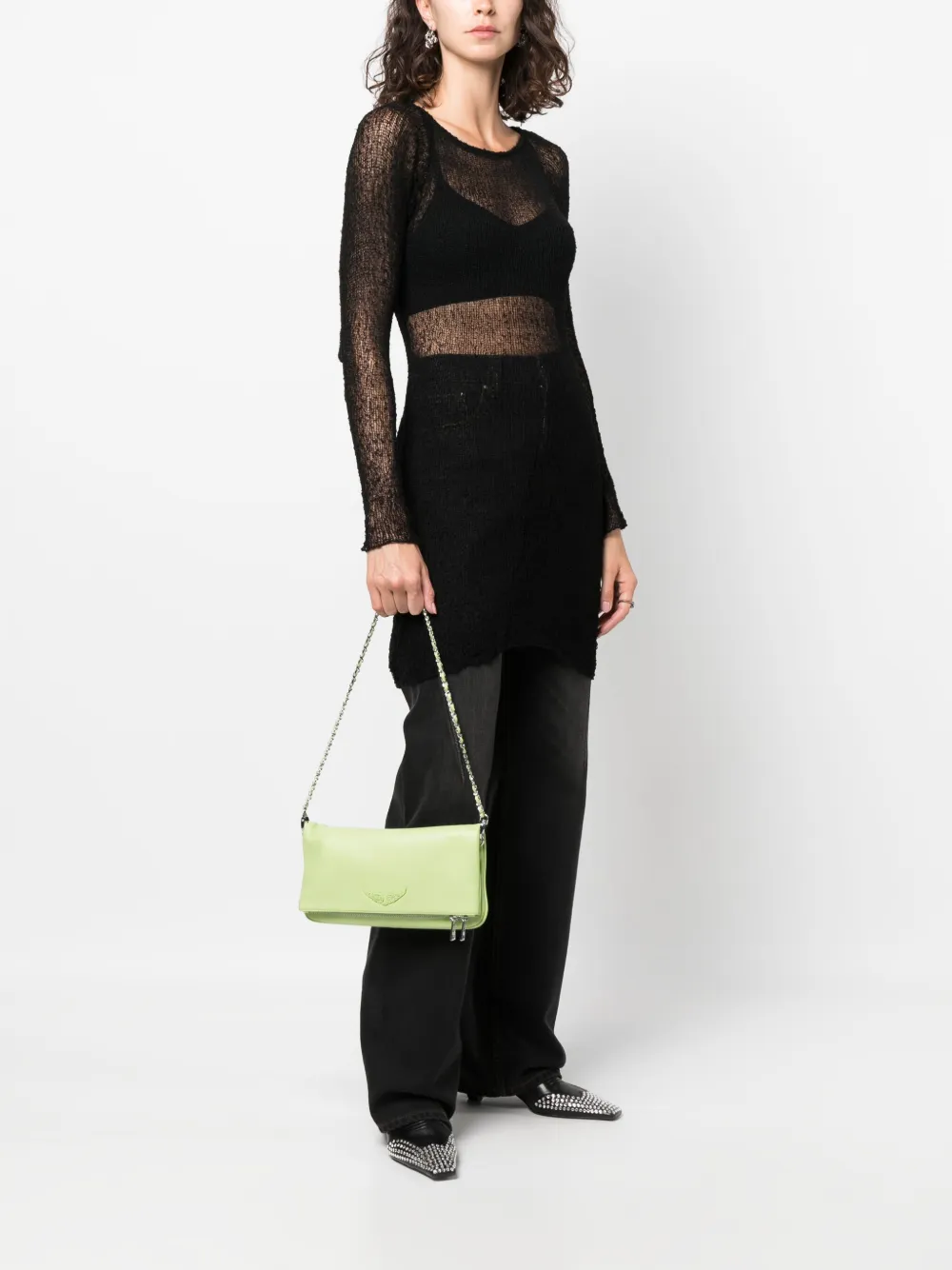 Zadig&Voltaire Rock leather crossbody bag - Groen