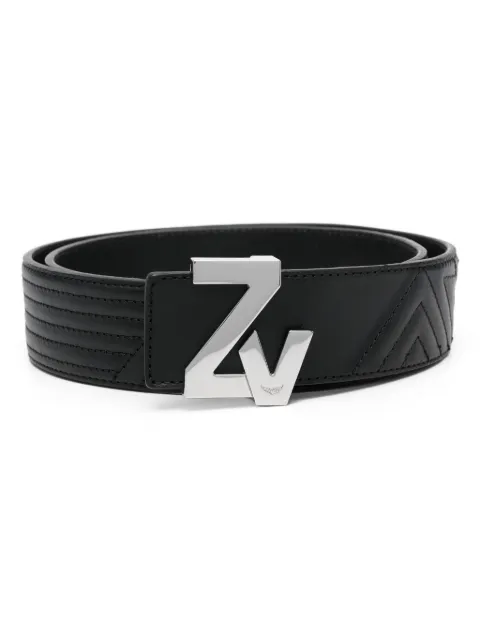 Zadig&Voltaire logo-plaque leather belt