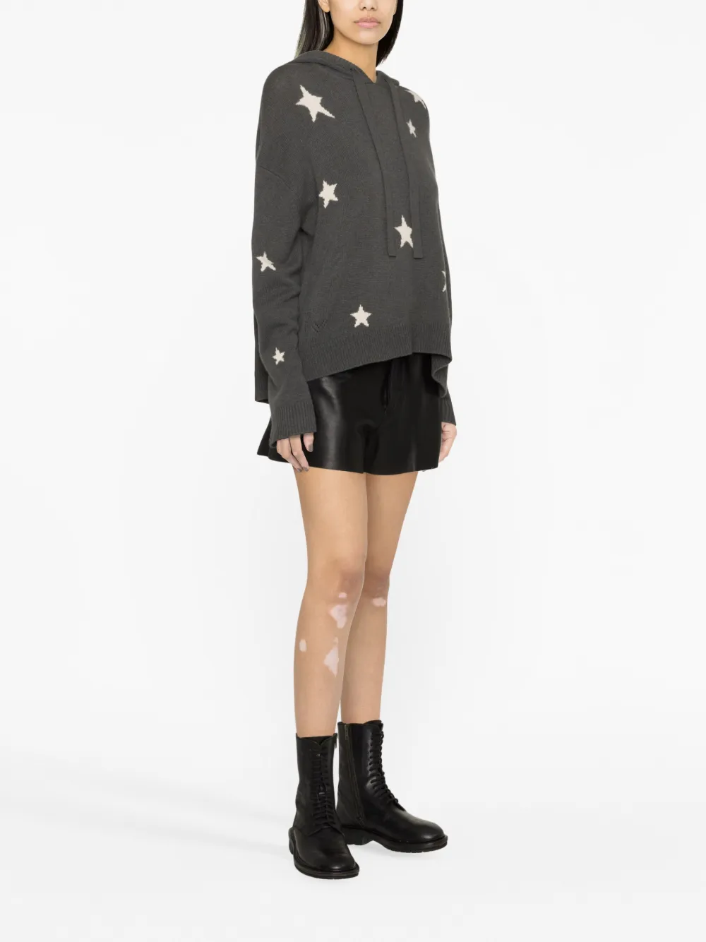 Marky star-jacquard cashmere hoodie