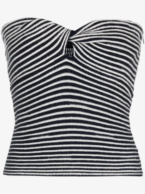 Zadig&Voltaire Twista striped crochet-knit wool top