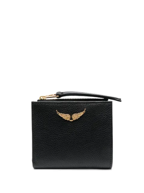 Zadig&Voltaire logo-plaque folded leather wallet