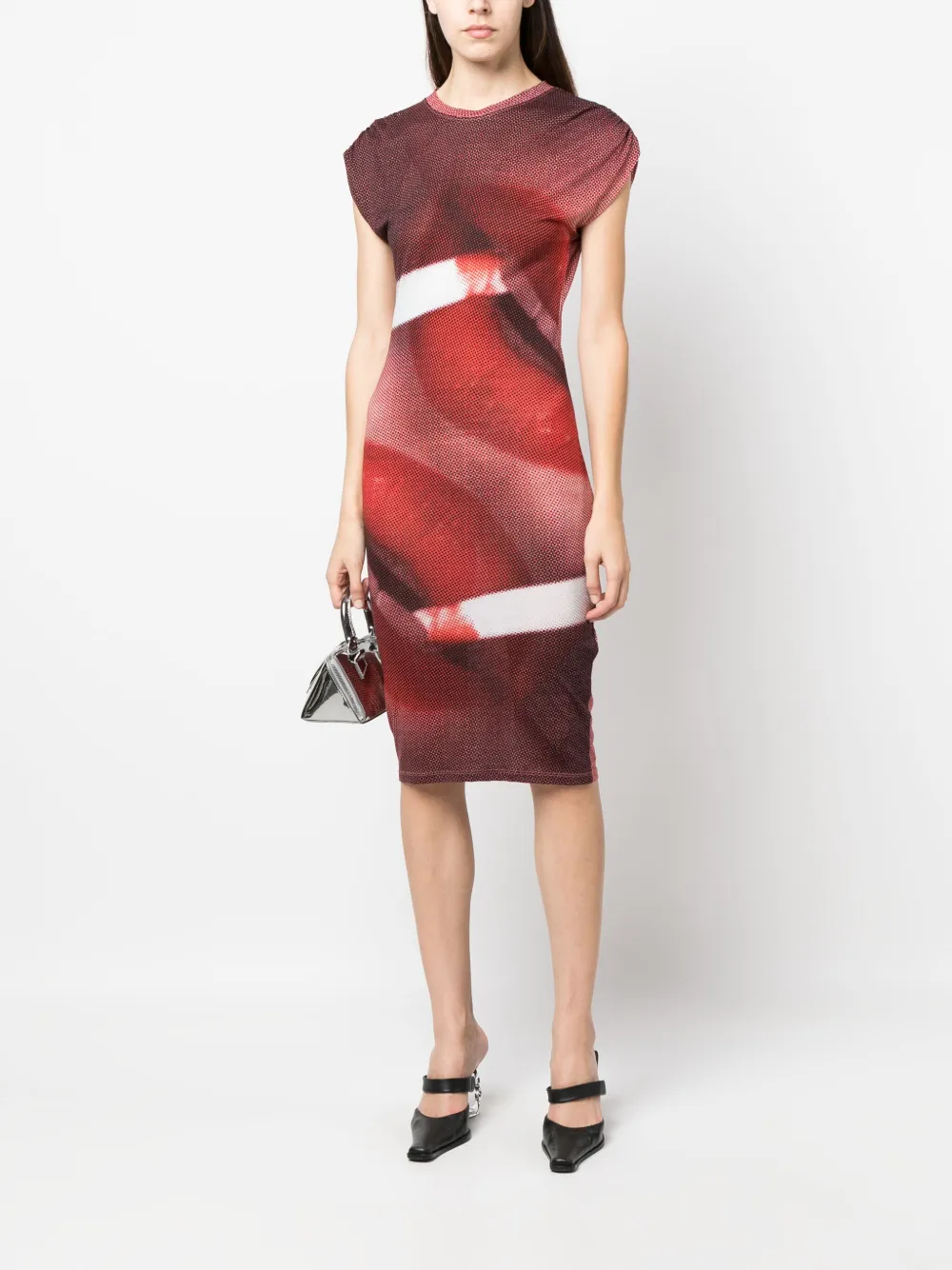 Zadig&Voltaire Midi-jurk met print - Rood
