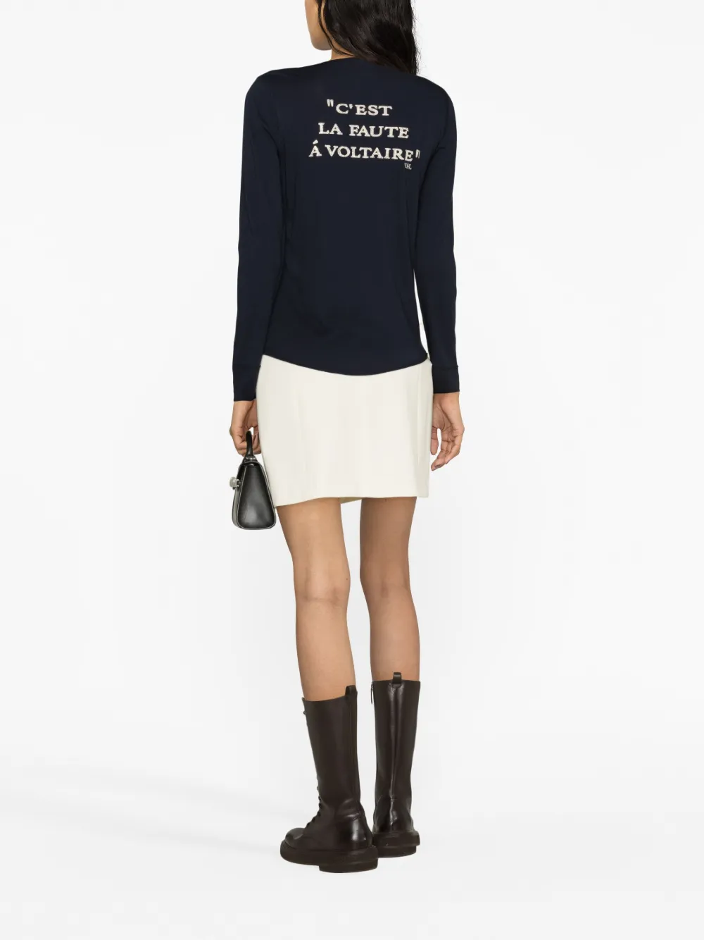 Zadig&Voltaire T-shirt met tekst - Blauw
