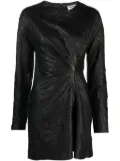 Zadig&Voltaire Rixina gathered leather minidress - Black