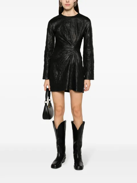 Zadig&Voltaire Rixina gathered leather minidress RWDR00025 - 1