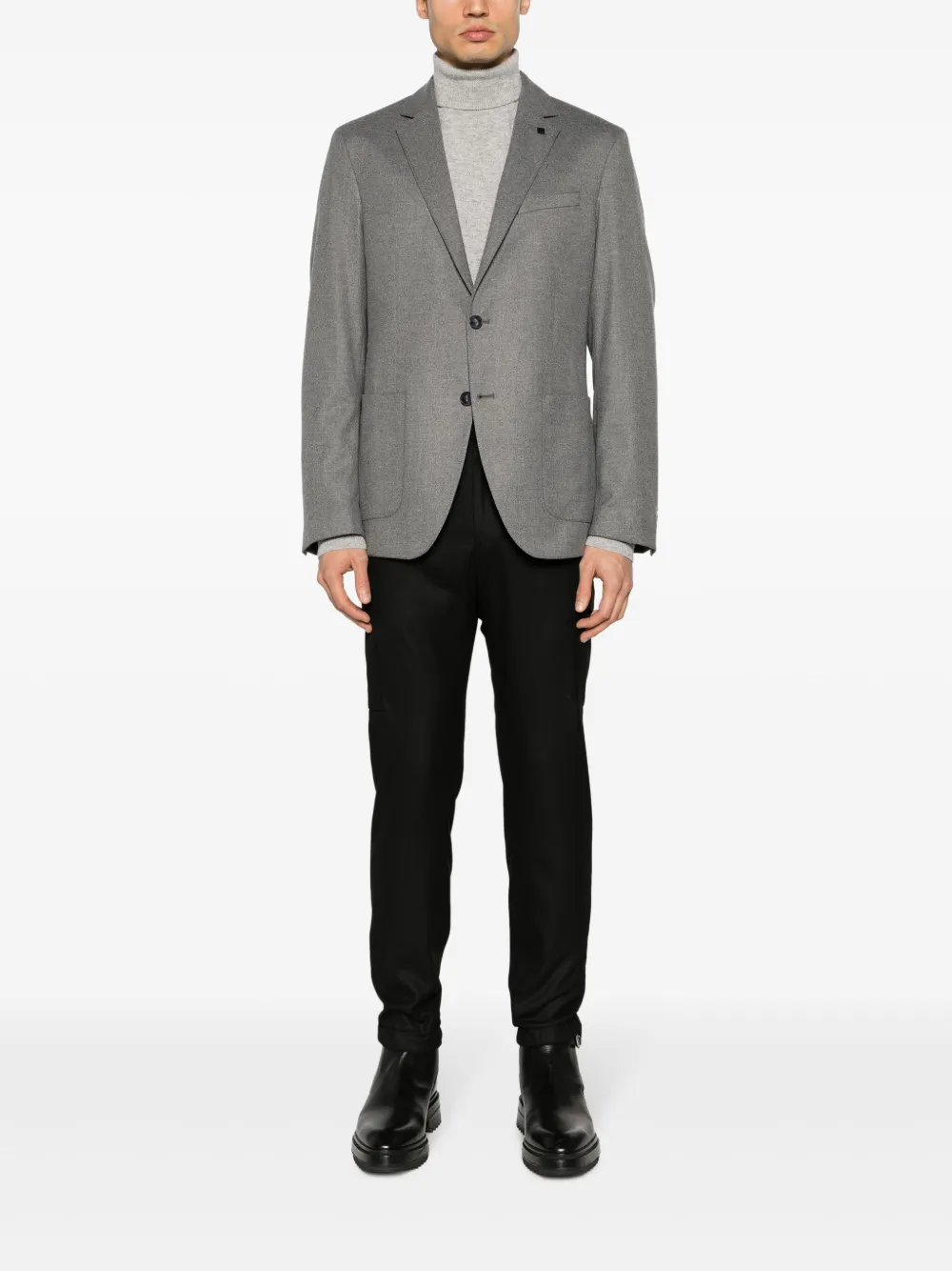 Karl Lagerfeld Blazer met enkele rij knopen - Grijs