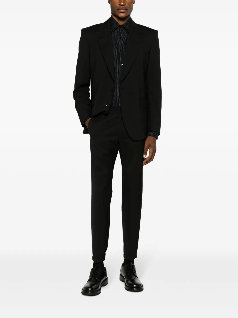 Karl Lagerfeld Chase logo-patch tapered trousers - Zwart