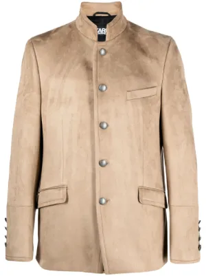 Karl Lagerfeld Glory faux suede Jacket Farfetch