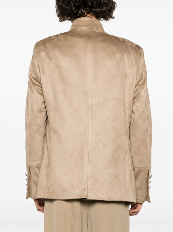 long faux suede jacket