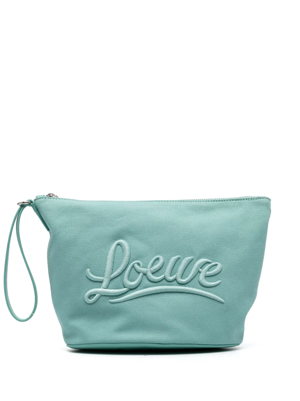 LOEWE embroidered-logo cosmetic bag | Blue | Image 1