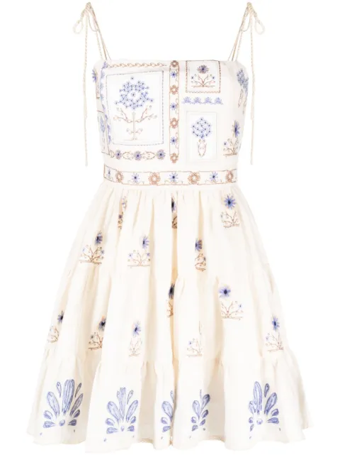 Agua By Agua Bendita embroidered-design sleeveless dress 