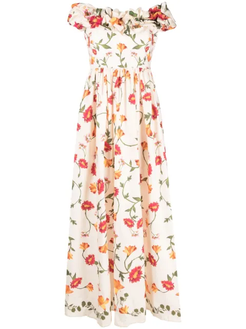 Agua By Agua Bendita floral-print strapless dress 