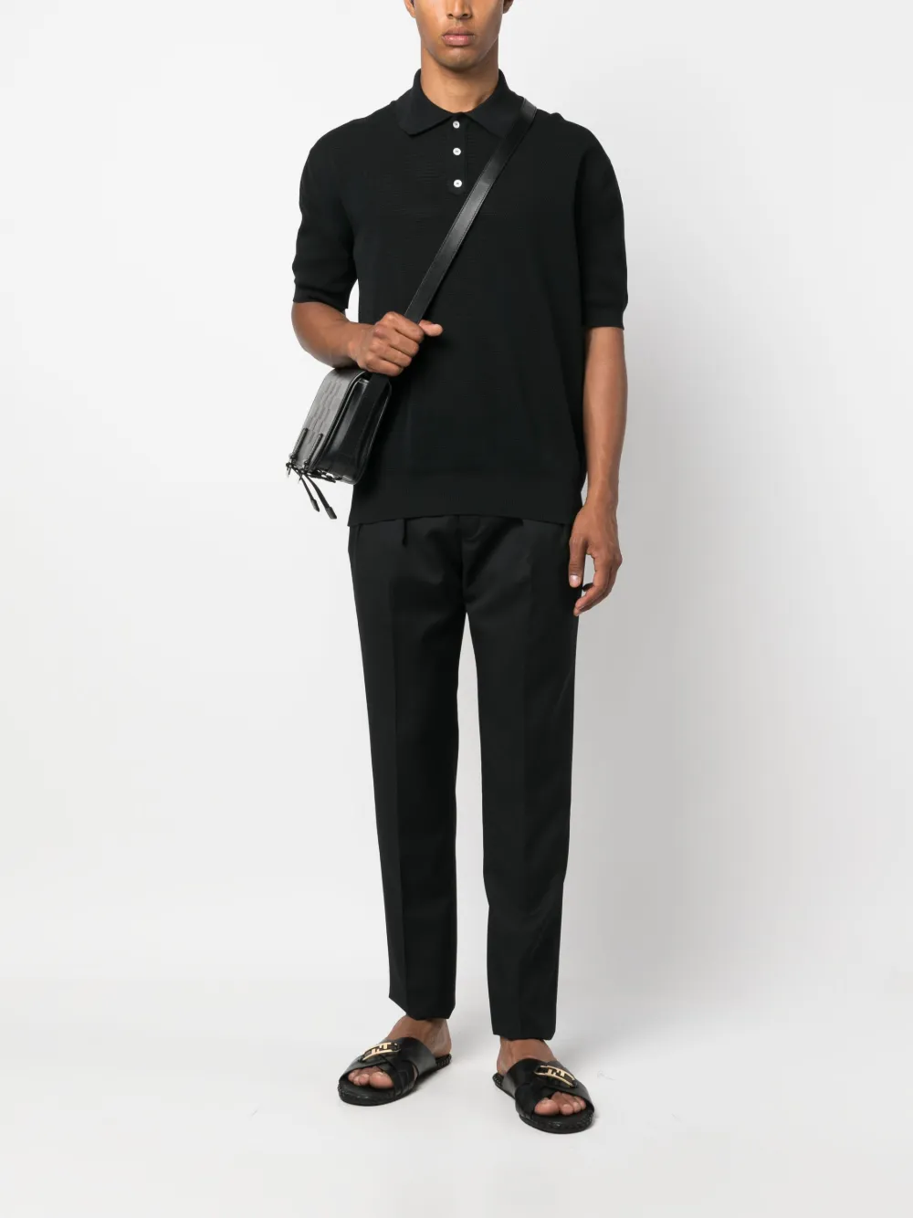 Lardini pleat-detailing tailored trousers - Zwart