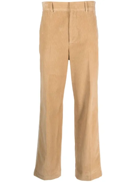 Palm Angels crochet-stripe cotton corduroy trousers