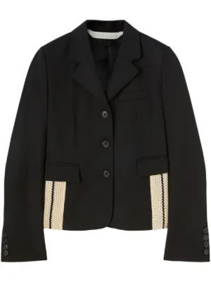 アウターその他 PALM ANGELS Woman Blazer Black PWEN031F23FAB001 1003 Palm Angels logo-embroidered zip-up Jacket | Black | FARFETCH
