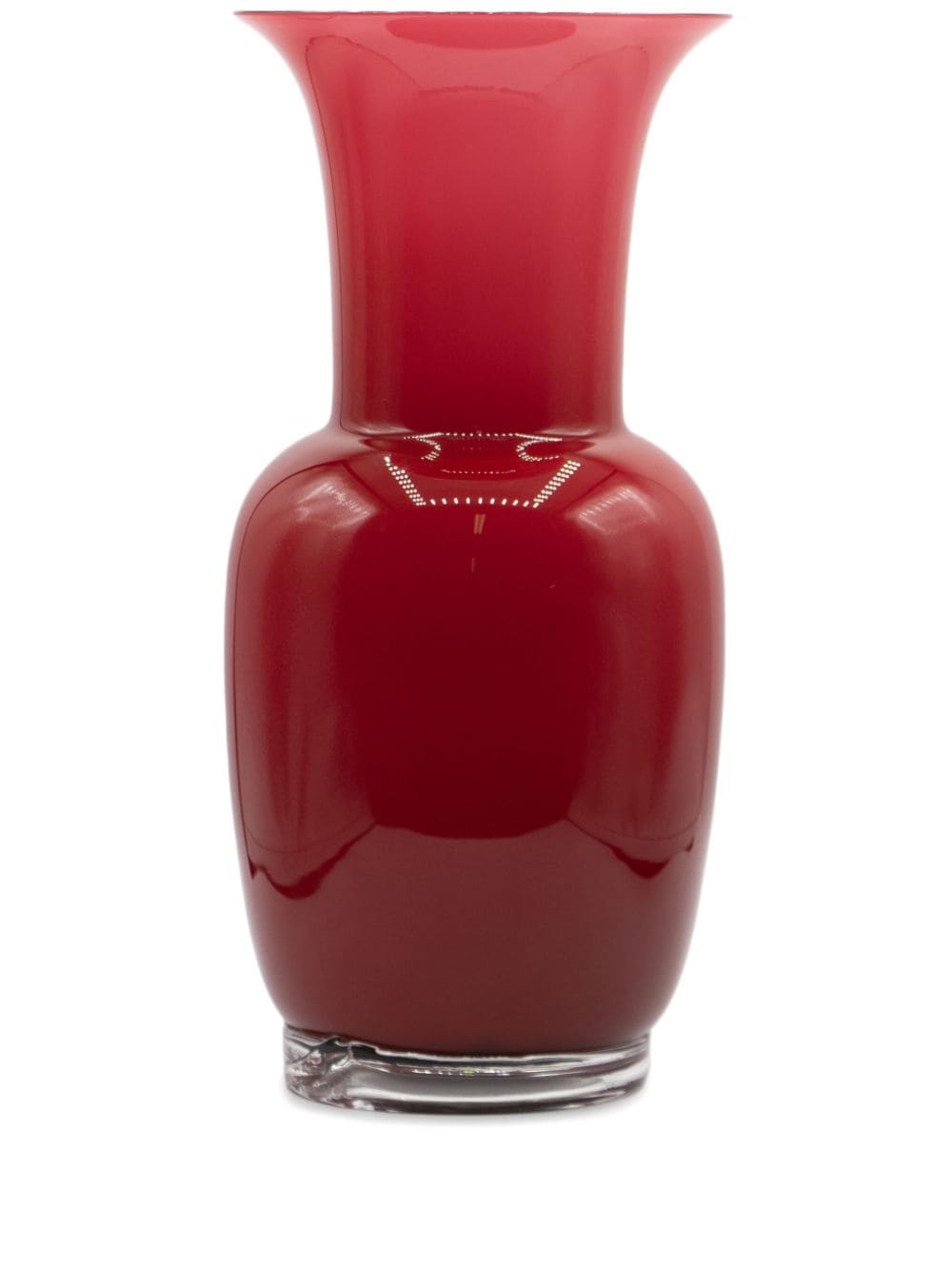 Venini Two-tone Glass Vase In Red