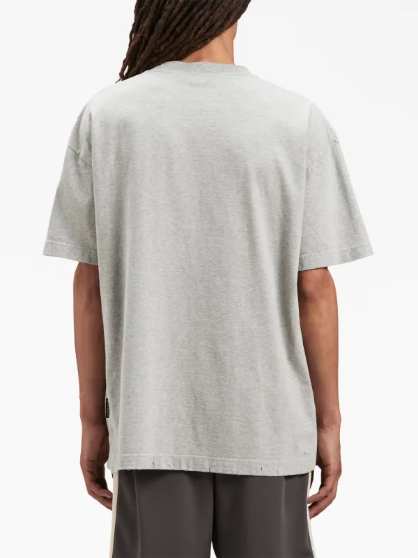 Palm Angels logo-print crew-neck T-shirt | Grey | FARFETCH EG