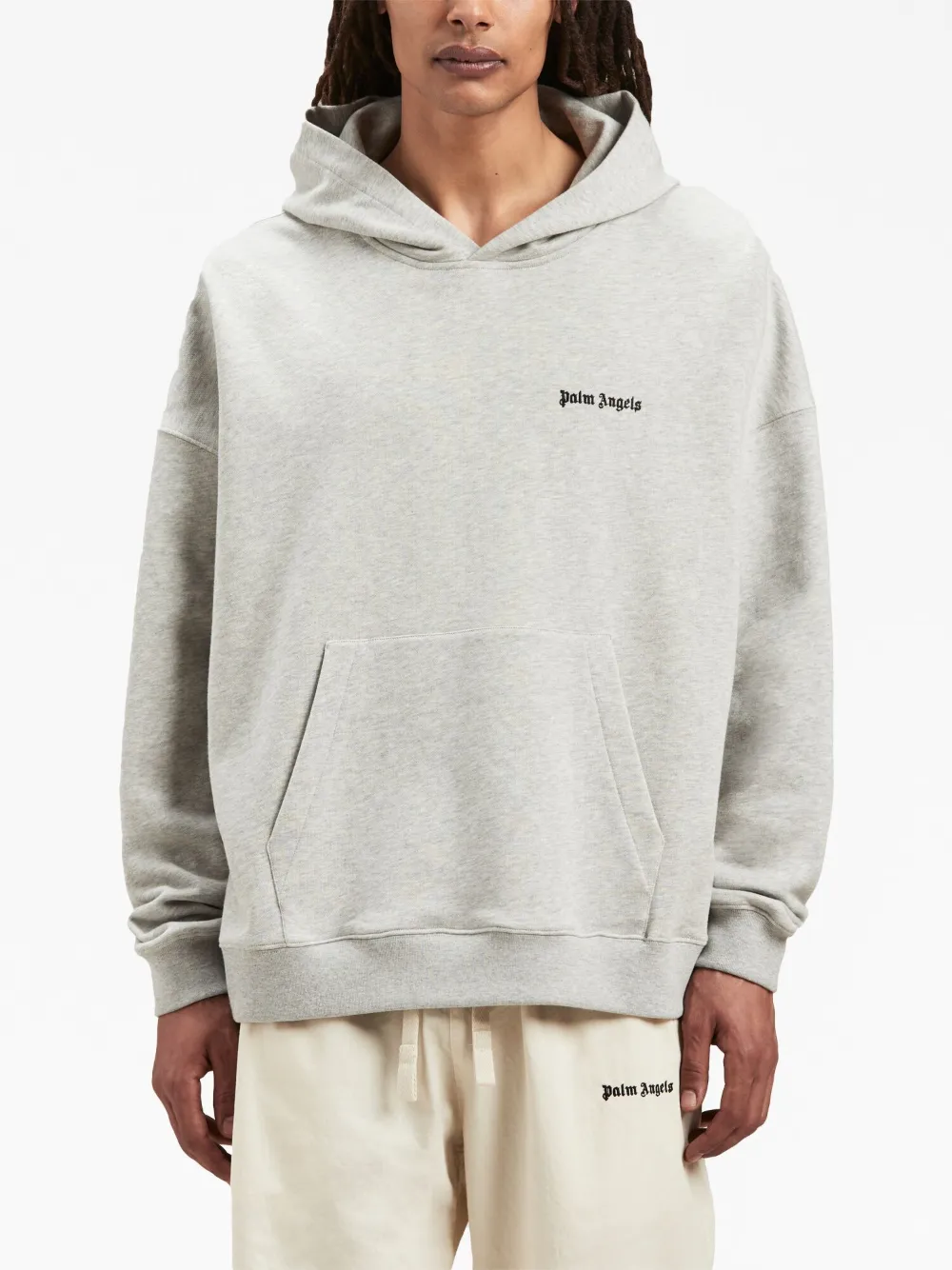 Palm angels hoodie grey clearance
