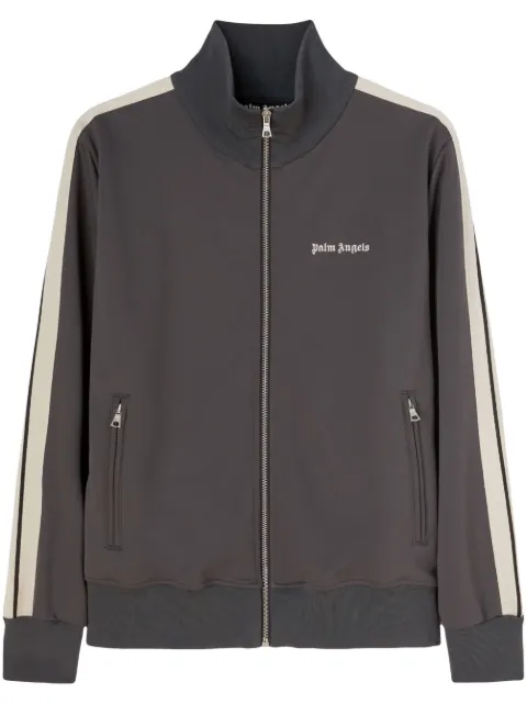 Palm Angels logo-print side-stripe track jacket