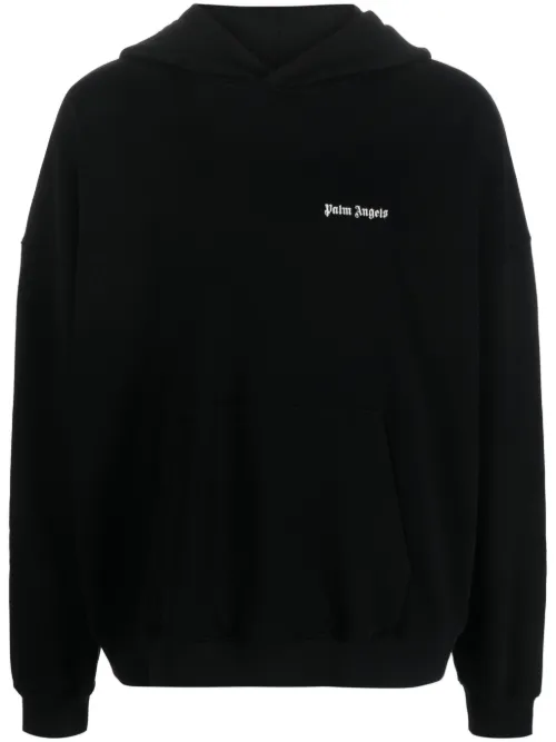 Hoodie en coton à logo brodé - Palm Angels - Modalova
