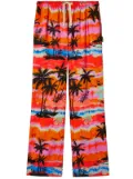 Palm Angels psychedelic-palms wide-leg trousers - Multicolour