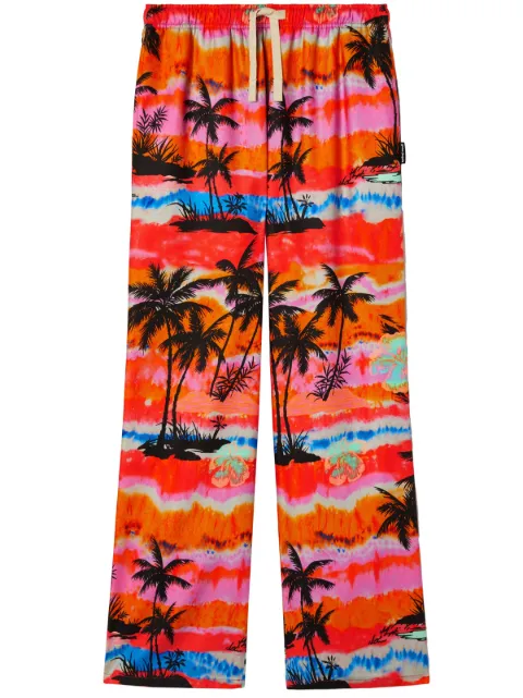 Palm Angels pantalones anchos con palmeras psicodélicas